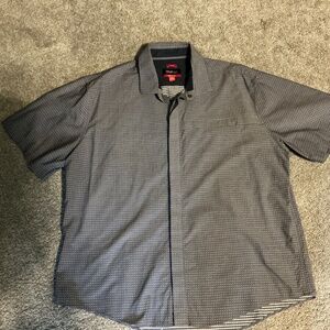 Kenneth Cole-Men's Stretch Button Down-XXL (Grey)